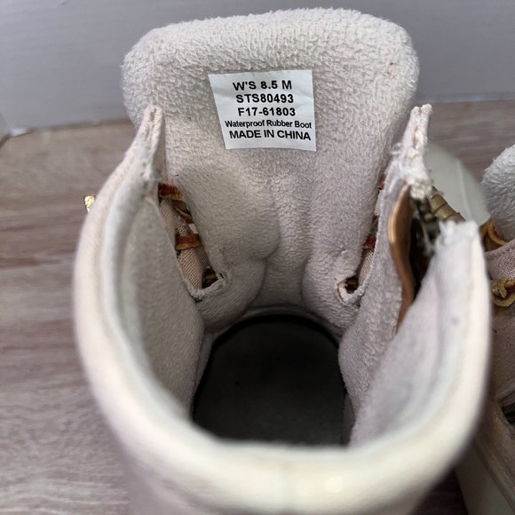 Sperry Duct Boots Women Sz 8.5 White and Gold - Picture 4 of 7